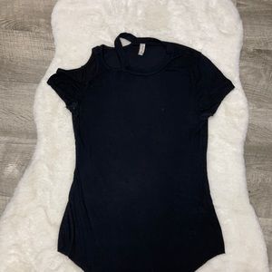 Free people black cutout tee